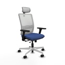 Haches traslack malla blanca bali azul marino brazos 3D base blanca cabecero malla 2D ruedas 65mm nailon
