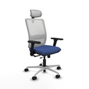 Haches traslack malla blanca bali azul marino brazos 3D base aluminio cabecero malla 2D ruedas 65mm nailon