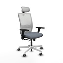 Haches traslack malla blanca bali gris brazos 3D base blanca cabecero malla 2D ruedas 65mm engomadas