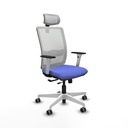 Haches traslack malla blanca bali azul claro brazos blancos base blanca cabecero malla 2D ruedas 65mm engomadas