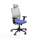 Haches traslack malla blanca bali azul claro brazos 2D base nailon cabecero malla 2D ruedas 65mm engomadas