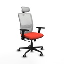 Haches traslack malla blanca bali naranja oscuro brazos 3D base nailon cabecero malla 2D ruedas 65mm engomadas
