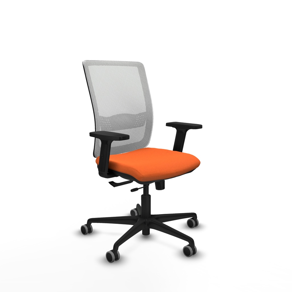 Haches traslack malla blanca bali naranja brazos 2D base nailon ruedas 65mm engomadas