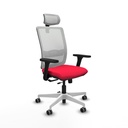 Haches traslack malla blanca bali rojo brazos 3D base blanca cabecero malla 2D ruedas 65mm engomadas