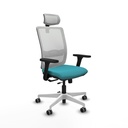 Haches traslack malla blanca bali turquesa brazos 3D base blanca cabecero malla 2D ruedas 65mm engomadas