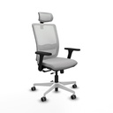 Haches traslack malla blanca bali gris claro brazos 3D base blanca cabecero malla 2D ruedas 65mm engomadas