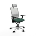 Haches traslack malla blanca bali verde botella brazos 3D base aluminio cabecero malla 2D ruedas 65mm nailon