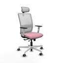 Haches traslack malla blanca bali rosa brazos blancos base blanca cabecero malla 2D ruedas 65mm engomadas