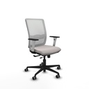 Haches traslack malla blanca similpiel blanco brazos blancos base nailon ruedas 65mm engomadas