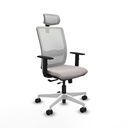 Haches traslack malla blanca similpiel blanco brazos 1D base blanca cabecero malla 2D ruedas 65mm nailon