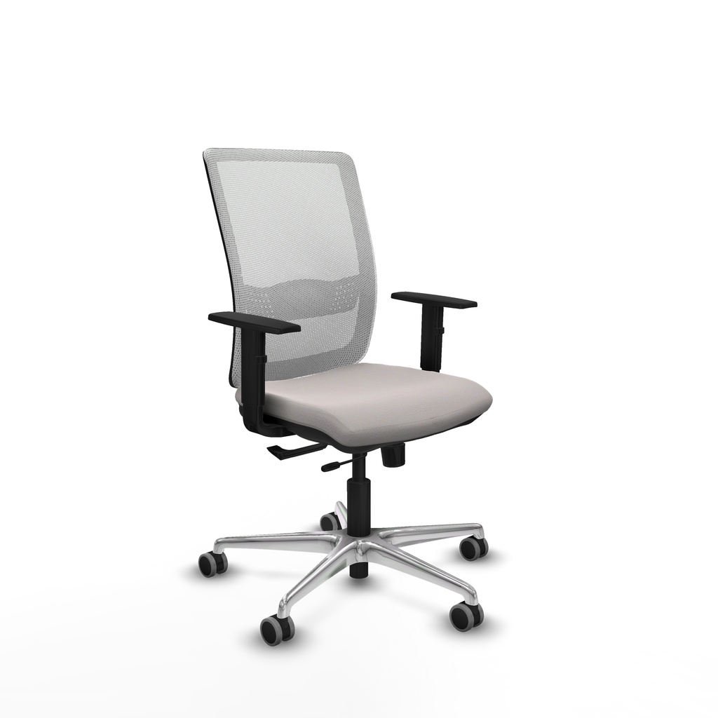 Haches traslack malla blanca similpiel blanco brazos 1D base aluminio ruedas 65mm engomadas