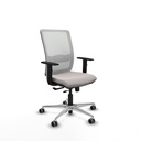 Haches traslack malla blanca similpiel blanco brazos 1D base aluminio ruedas 65mm engomadas