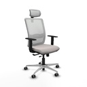 Haches traslack malla blanca similpiel blanco brazos 1D base aluminio cabecero malla 2D ruedas 65mm engomadas