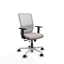 Haches traslack malla blanca similpiel blanco brazos 1D base aluminio ruedas 65mm nailon