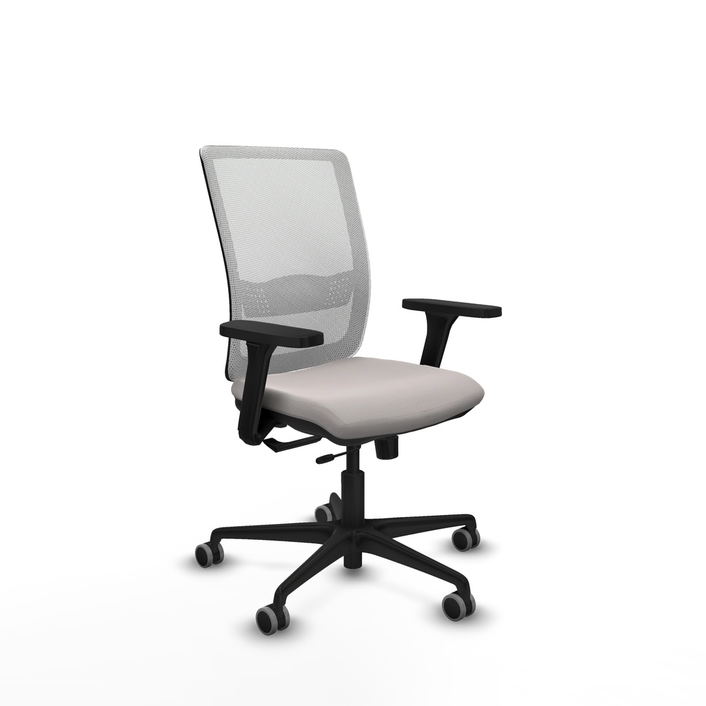 Haches traslack malla blanca similpiel blanco brazos 3D base nailon ruedas 65mm engomadas