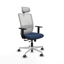 Haches traslack malla blanca similpiel azul marino brazos 1D base blanca cabecero malla 2D ruedas 65mm engomadas