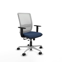 Haches traslack malla blanca similpiel azul marino brazos 1D base aluminio ruedas 65mm nailon