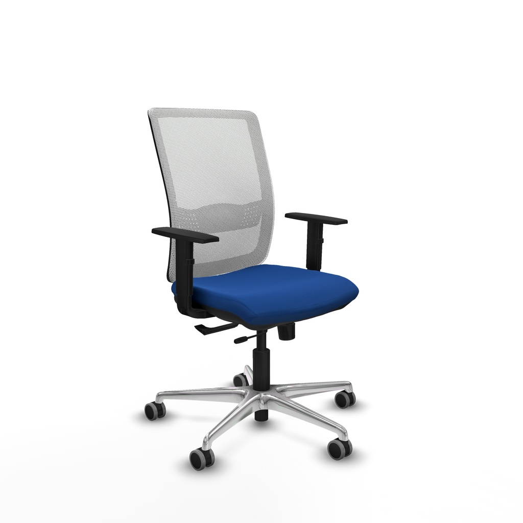 Haches traslack malla blanca similpiel azul brazos 1D base aluminio ruedas 65mm engomadas
