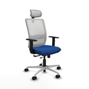 Haches traslack malla blanca similpiel azul brazos 1D base aluminio cabecero malla 2D ruedas 65mm nailon