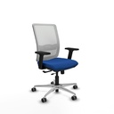 Haches traslack malla blanca similpiel azul brazos 2D base aluminio ruedas 65mm engomadas