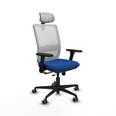 Haches traslack malla blanca similpiel azul brazos 3D base nailon cabecero malla 2D ruedas 65mm engomadas