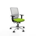 Haches traslack malla blanca similpiel pistacho brazos 1D base aluminio ruedas 65mm engomadas