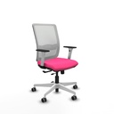 Haches traslack malla blanca similpiel rosa brazos blancos base blanca ruedas 65mm engomadas