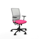 Haches traslack malla blanca similpiel rosa brazos blancos base nailon ruedas 65mm nailon
