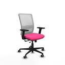 Haches traslack malla blanca similpiel rosa brazos 2D base nailon ruedas 65mm engomadas