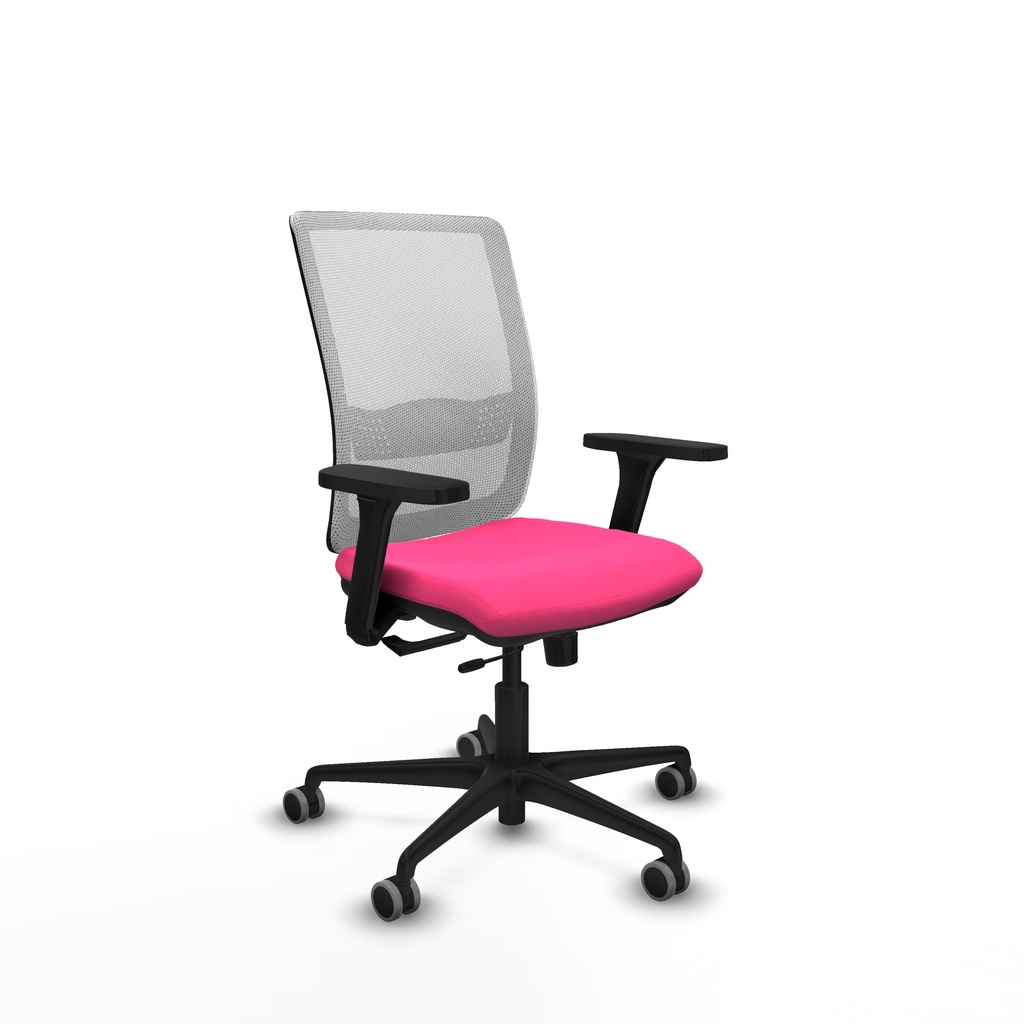 Haches traslack malla blanca similpiel rosa brazos 3D base nailon ruedas 65mm engomadas