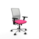 Haches traslack malla blanca similpiel rosa brazos 3D base aluminio ruedas 65mm nailon