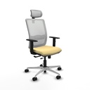 Haches traslack malla blanca similpiel crema brazos 1D base aluminio cabecero malla 2D ruedas 65mm nailon