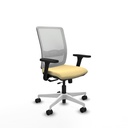 Haches traslack malla blanca similpiel crema brazos 3D base blanca ruedas 65mm nailon