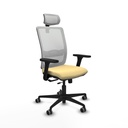 Haches traslack malla blanca similpiel crema brazos 3D base nailon cabecero malla 2D ruedas 65mm engomadas