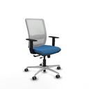 Haches traslack malla blanca similpiel azul claro brazos 1D base aluminio ruedas 65mm engomadas