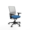 Haches traslack malla blanca similpiel azul claro brazos 3D base nailon ruedas 65mm engomadas