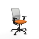 Haches traslack malla blanca similpiel naranja brazos 2D base nailon ruedas 65mm engomadas