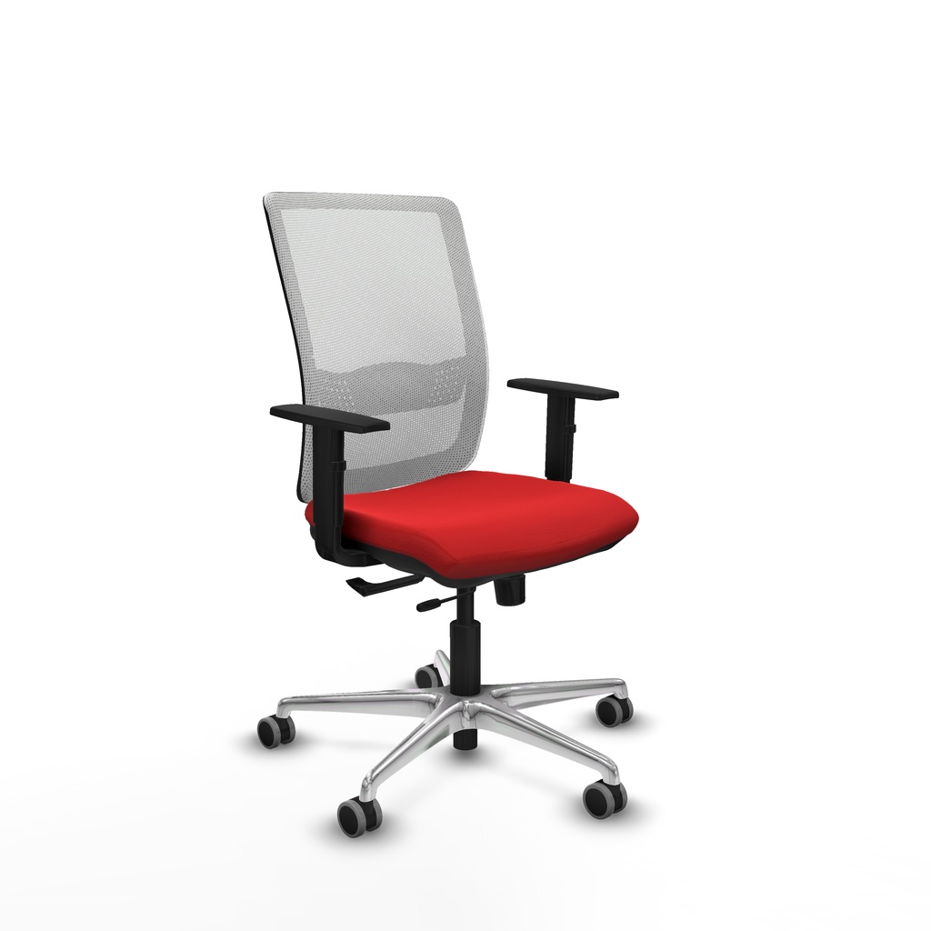 Haches traslack malla blanca similpiel rojo brazos 1D base aluminio ruedas 65mm engomadas