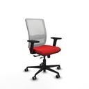 Haches traslack malla blanca similpiel rojo brazos 2D base nailon ruedas 65mm engomadas