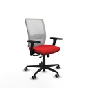 Haches traslack malla blanca similpiel rojo brazos 3D base nailon ruedas 65mm engomadas
