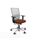 Haches traslack malla blanca similpiel marrón brazos 1D base aluminio ruedas 65mm engomadas