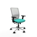 Haches traslack malla blanca similpiel turquesa brazos 2D base aluminio ruedas 65mm nailon