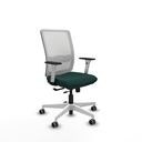 Haches traslack malla blanca similpiel verde botella brazos blancos base blanca ruedas 65mm engomadas