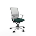 Haches traslack malla blanca similpiel verde botella brazos blancos base aluminio ruedas 65mm nailon
