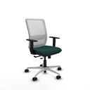 Haches traslack malla blanca similpiel verde botella brazos 1D base aluminio ruedas 65mm nailon