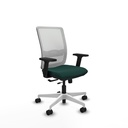 Haches traslack malla blanca similpiel verde botella brazos 2D base blanca ruedas 65mm nailon