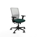 Haches traslack malla blanca similpiel verde botella brazos 2D base nailon ruedas 65mm engomadas