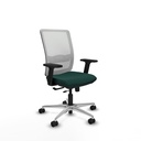 Haches traslack malla blanca similpiel verde botella brazos 2D base aluminio ruedas 65mm nailon