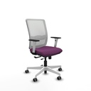 Haches traslack malla blanca similpiel morado brazos blancos base blanca ruedas 65mm engomadas
