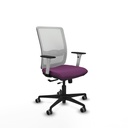 Haches traslack malla blanca similpiel morado brazos blancos base nailon ruedas 65mm engomadas